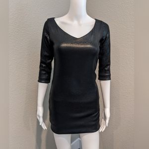 CRONIC liquid metal sequin bodycon mini dress